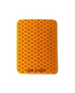 2" x 2 3/4" amber reflective tape