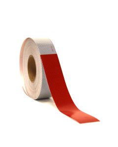 2" x 150" red ans grey reflective tape (by foot)