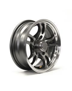 13" x 5" 5 holes 1600 lbs aluminum Jaguar rim and cap