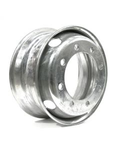 17 1/2" x 6 3/4" 8 holes 5675 lbs galvanized double rim (15K axle)