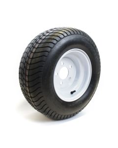 20.5" x 8" x 10" 12 ply LRF 1670 lbs Hakuba tire and 10" 5 holes white rim