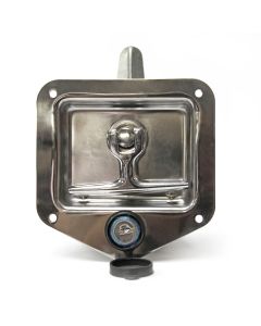 Poignée acier inoxydable avec serrure type D 4 3/4" x 5"