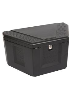36" x 19 1/2" x 17 3/4" black plastic triangular box DEEZEE