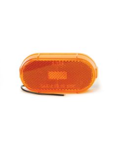 4" x 2" amber inc. clearance light with reflective