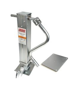 Vérin ajustable 12K 12 1/2" zinc poignée avant avec base renforcie et plaque à souder RAM