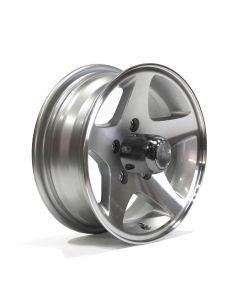 13" x 5" 5 holes 1600 lbs aluminum Five Star rim and cap