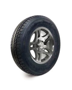 205/75R15 6 ply LRC 1820 lbs radial Castle Rock tire and 15" 5 holes S5-model aluminum rim