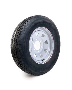 205/75R15 6 ply LRC 1820 lbs radial Castle Rock tire and 15" 6 holes rally rim