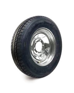 ST205/75R15 6 ply LRC 1820 lbs radial Castle Rock tire and 15" 6 holes galvanized rim