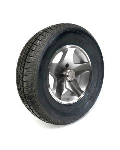 205/75R14 8 ply LRD 2040 lbs radial Castle Rock and 14" 5 holes aluminum Five Star rim