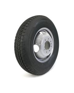 235/80R16 10 ply LRE 3520 lbs radial Castle Rock tire and 16" 8 holes grey double rim