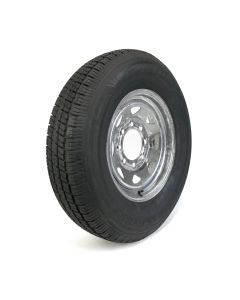 235/80R16 10 ply LRE 3520 lbs radial Castle Rock tire and 16" 8 holes galvanized rim