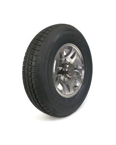 235/80R16 10 ply LRE 3520 lbs radial Castle Rock tire and 16" 8 holes S5-model aluminum rim