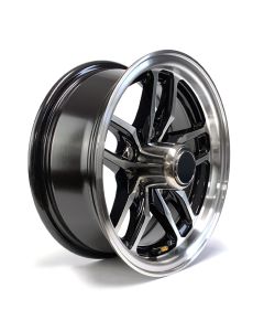 13" x 6" rim 5 holes 1710 lbs black aluminum Osprey and cap