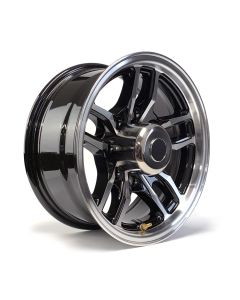 16" x 8" 8 holes 4080 lbs black aluminum Osprey rim and cap