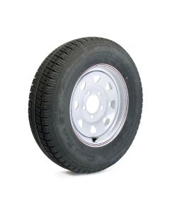 175/80R13 6 ply LRC 1360 lbs radial Castle Rock tire and 13" 5 holes rally rim