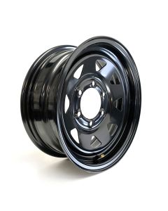 15" x 6" 6 holes 2830 lbs black rally rim