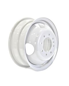16" x 6" 8 holes 3000 lbs white double rim