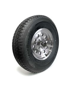 Pneu radial 235/85R16 12 plis LRF 3960 lbs Castle Rock et jante 16" 6 trous modulaire aluminium