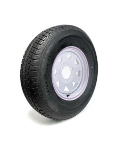 Pneu radial 235/85R16 12 plis LRF 3960 lbs Castle Rock et jante 16" 6 trous rally