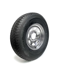 Pneu radial 235/85R16 12 plis LRF 3960 lbs Castle Rock et jante 16" 6 trous galvanisée