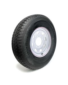 Pneu radial 235/85R16 12 plis LRF 3960 lbs Castle Rock et jante 16" 8 trous rally
