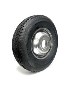 Pneu radial 235/85R16 12 plis LRF 3960 lbs Castle Rock et jante 16" 8 trous double galvanisée