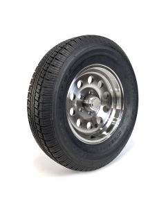 225/75R15 8 ply LRD 2540 lbs radial Castle Rock tire and 15" 5 holes aluminum modular rim