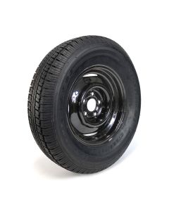 225/75R15 8 ply LRD 2540 lbs radial Castle Rock tire and 15" 5 holes black rim