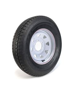 225/75R15 8 ply LRD 2540 lbs radial Castle Rock tire and 15" 6 holes rally rim