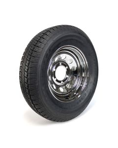 225/75R15 8 ply LRD 2540 lbs radial Castle Rock tire and 15" 6 holes rim chrome rim