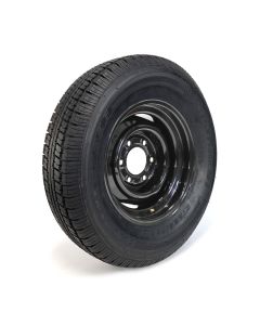 225/75R15 8 ply LRD 2540 lbs radial Castle Rock tire and 15" 6 holes black rim