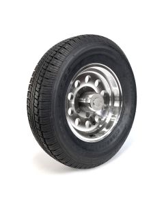 225/75R15 8 ply LRD 2540 lbs radial Castle Rock tire and 15" 6 holes aluminum modular rim