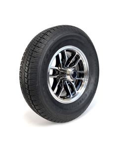 225/75R15 8 ply LRD 2540 lbs radial Castle Rock tire and 15" 6 holes black aluminum Osprey rim