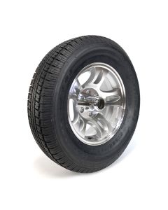 225/75R15 8 ply LRD 2540 lbs radial Castle Rock tire and 15" 6 holes S5-model aluminum rim