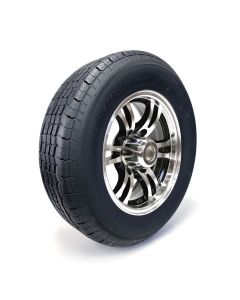 ST205/75R15 8 ply LRD 2150 lbs radial Westlake tire and 15" 6 holes black aluminum Jaguar rim