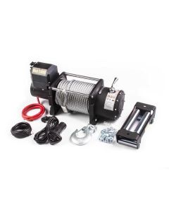 15K electric winch with wire remote control (92' steel cable)