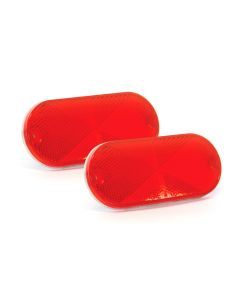 1 7/8" x 4 3/8" red plastic reflective tape
