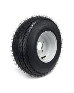 165/65-8 6 ply LRC 785 lbs Roadguider tire and white 8" 4 holes rim