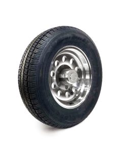 205/75R15 6 ply LRC 1820 lbs radial Castle Rock tire and 15" 6 holes aluminum modular rim