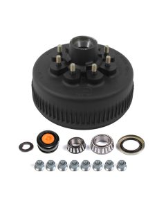 12 1/4" x 3 3/8" 8 studs drum 5/8" studs 6.5" B.C. 8K ABS grease cap kit DEXTER