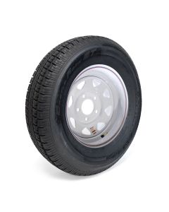 225/75R15 10 ply LRE 2830 lbs radial Castle Rock tire and 15" 5 holes 5" B.C. rally rim