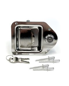 Poignée acier inoxydable avec serrure pour coffre (ouverture côté) DEEZEE