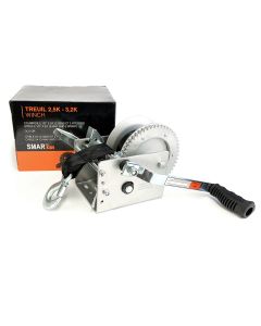 2.5K 2-way trailer winch with 2 speeds, 2 1/2" x 24' strap and brake mechanism SMARTOW
