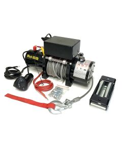 6K electric winch with wire remote control (79' steel cable)
