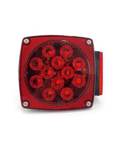 Lumière de position LED droite 4 1/2" x 4 1/2" x 2 1/2" rouge 14 diodes (pour 10330L)