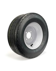 20.5" x 8" x 10" 6 ply LRC 1105 lbs Hakuba tire and 10" 4 holes white rim