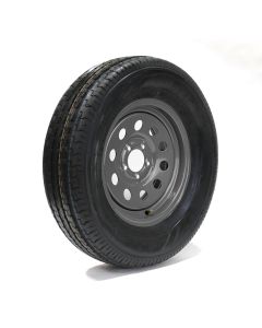 225/75R15 6 ply LRC 2150 lbs radial Sterling tire and 15" 5 holes grey rim