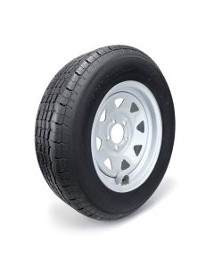 ST205/75R15 8 ply LRD 2150 lbs radial Westlake tire and 15" 5 holes rally rim with valve protector