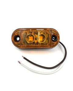 2 1/2" 2 diodes amber LED clearance light